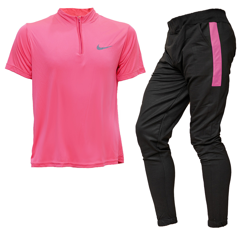 ست تیشرت و شلوار Nike صورتی